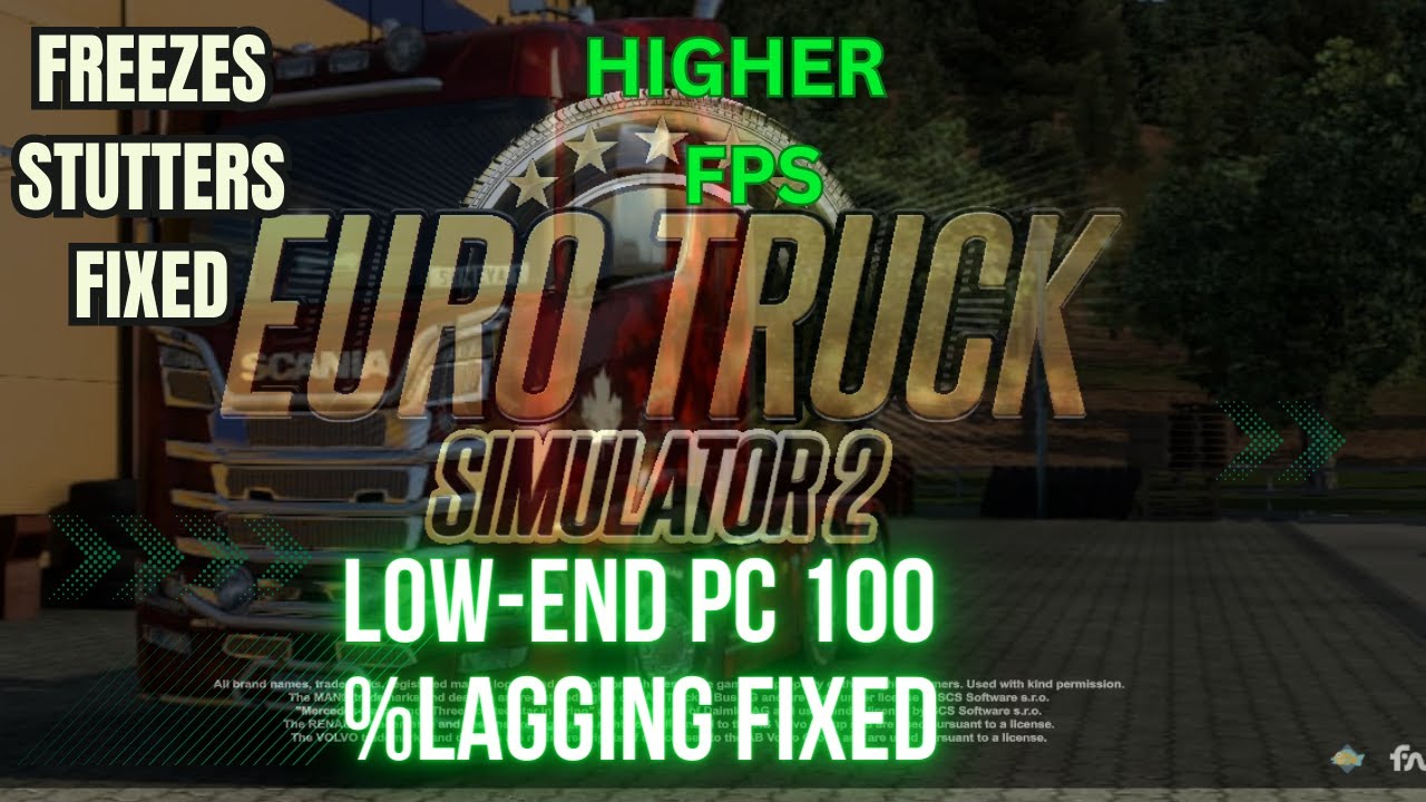 HOW TO FIX LAGGING IN ETS2 FOR LOW END PC 's #lagfix  #lowenddevice #ets2