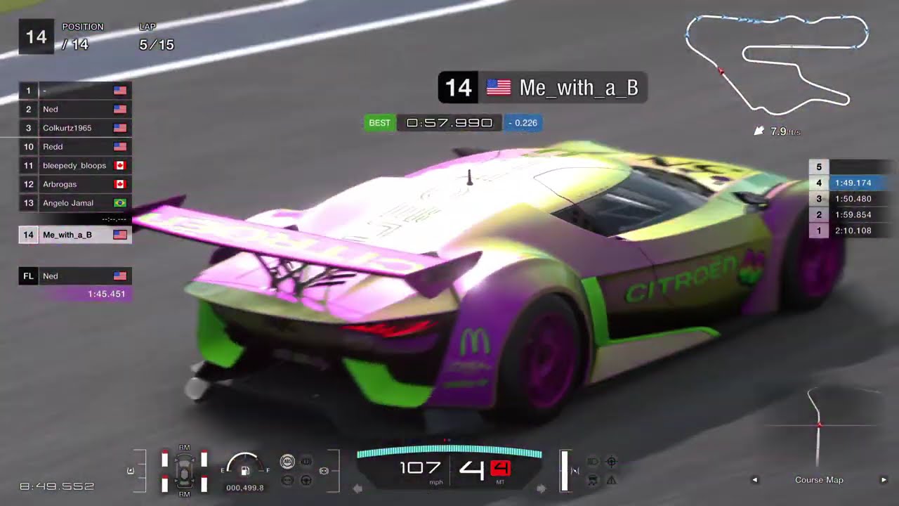 TOTAL DISASTER! *OR WAS IT? GT7 Daily Race C - Kyoto Driving Park Yamagiwa Reverse - Citroen GT Gr.4