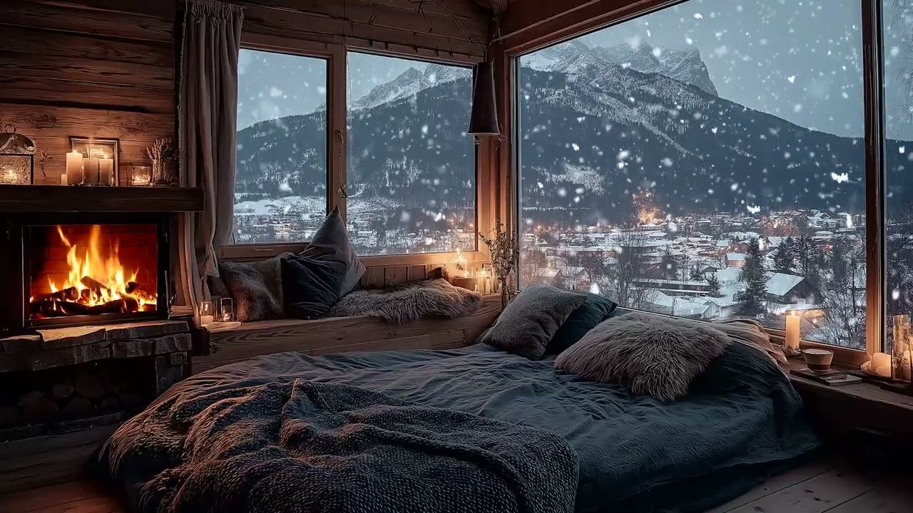 When Snow Sleeps Ambience with Deep Winter Silence and Gentle Night Calm for Relaxation
