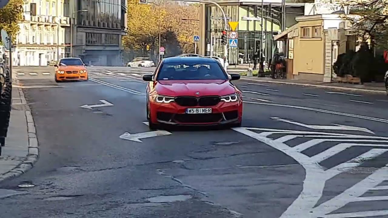 BMW M5 F90 Competition and BMW M3 E92 Coup&eacute; Sound In Warsaw