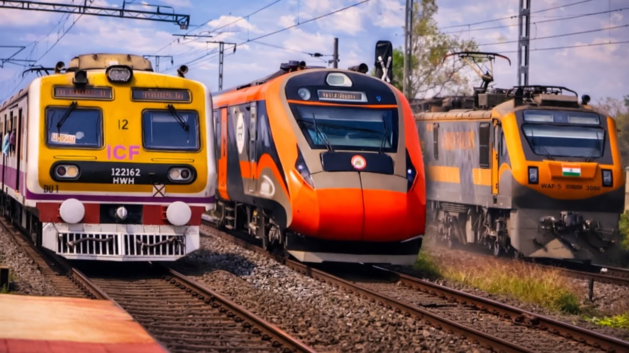🔥130 KM/H Fastest Vande Bharat & Amrit Bharat Express  Parallel Overtaking | India’s Fastest Trains