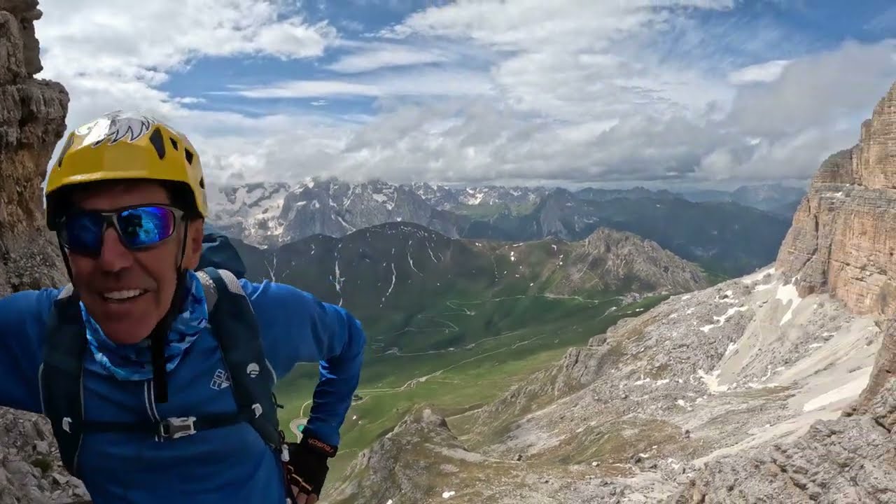 Ferrata C. Piazzetta al Piz Boe con la guida alpina Samuel Zeni