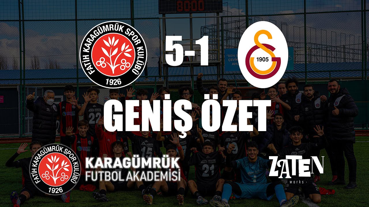 Karagümrük 5 - 1 Galatasaray | Geniş Özet (U15 Karşılaşması)