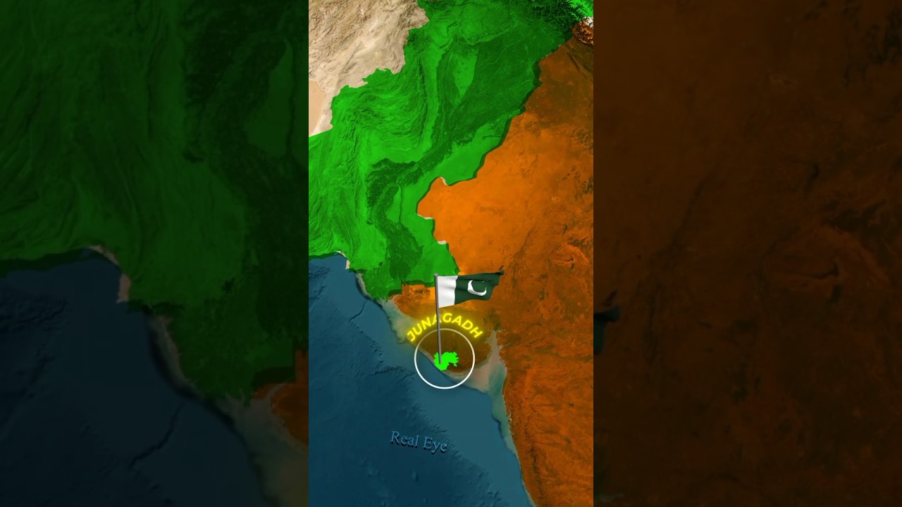 Why is Junagadh still in Pakistan&rsquo;s Map? 🇵🇰 #junagadh #pakistanhistory #geopolitics #shorts