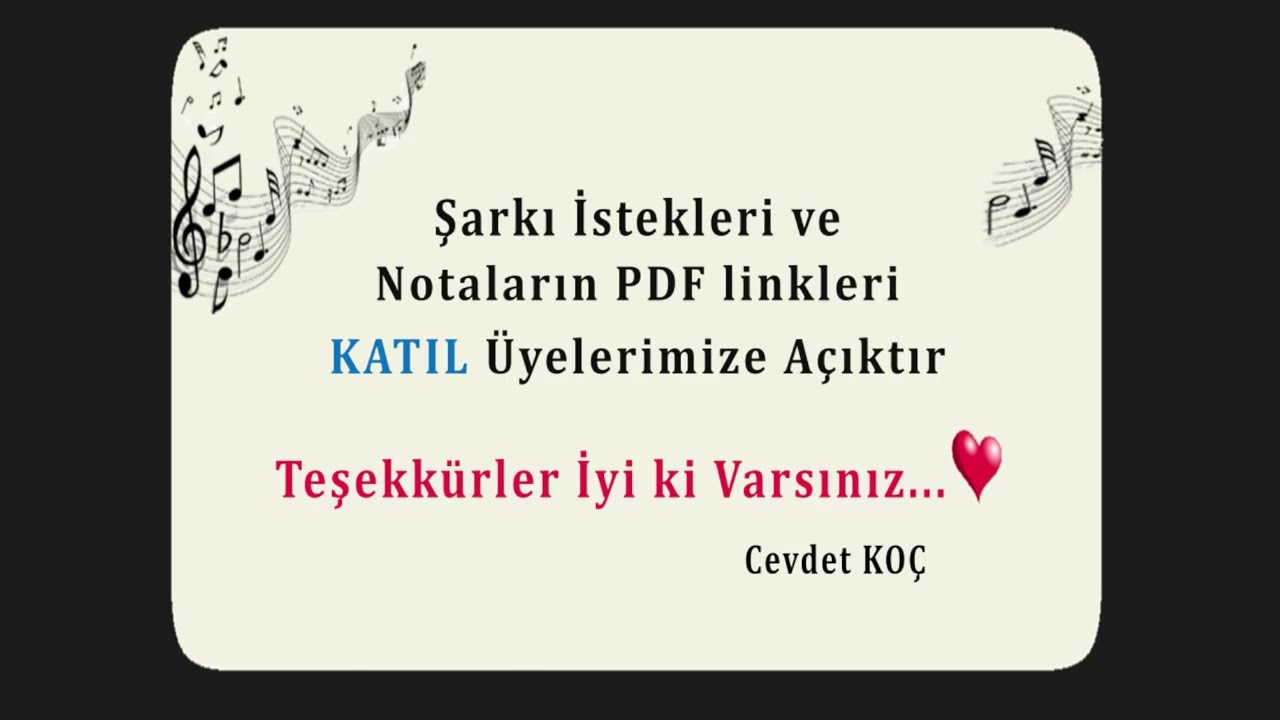 Eyl&uuml;lzede - Nikbinler  NOTA SOLFEJ