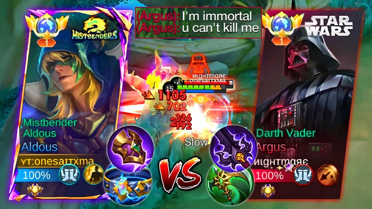 ALDOUS VS PRIME ARGUS AGGRESSIVE IMMORTALITY IN EXPLANE🔥 (hard to deal this unkillable hero)