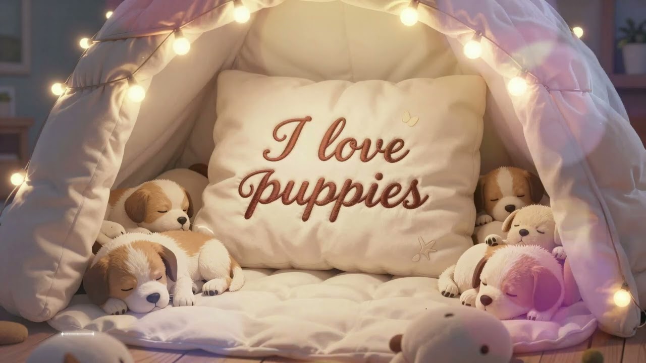 Instantly Fall Asleep 💤 3 Hours of Adorable Puppies & Relaxing Kalimba Music