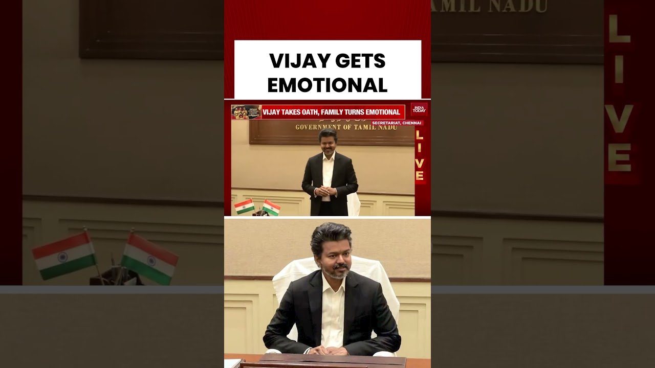 Vijay Gets Emotional After Sitting on CM Chair | Viral Video | TVK | Tamil Nadu CM | CM Vijay