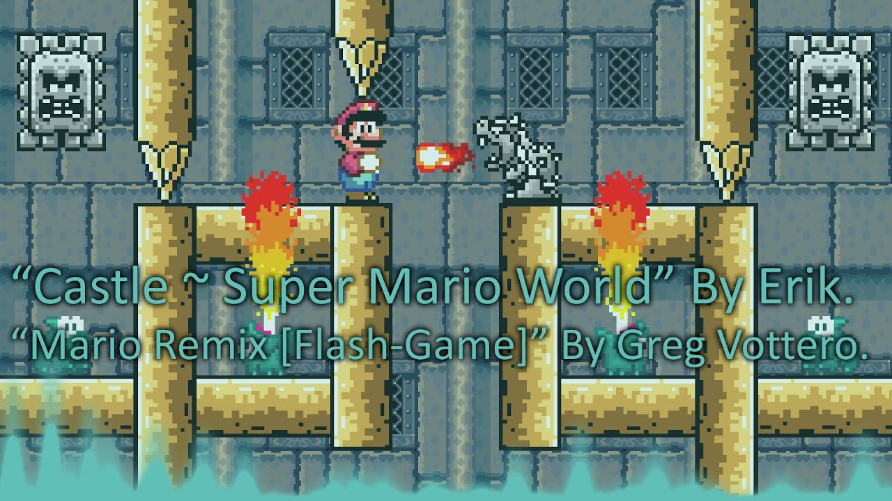 Mario Remix (Flash-Game) ~ Castle (Super Mario World) SOUNDTRACK!