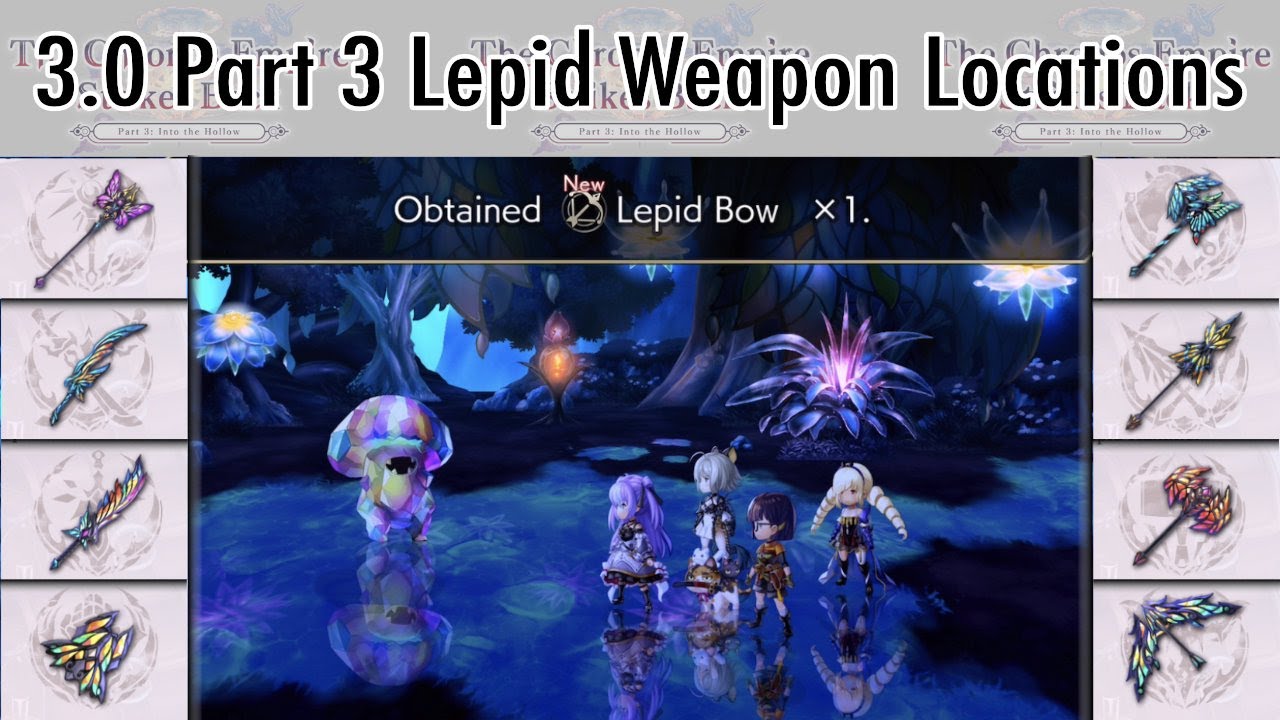 Another Eden - Lepid Weapon locations and short comparison