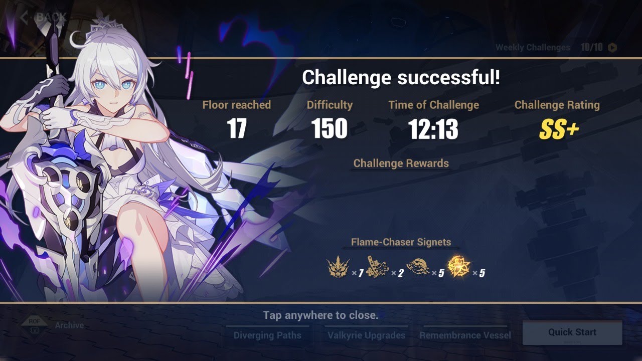 Honkai Impact 3 Elysian Realm 5.5 with HOF 150 D