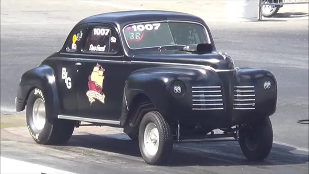 1941 Plymouth Gasser Coupe Legends at MDIR Drag Track Action DGTV Cars png