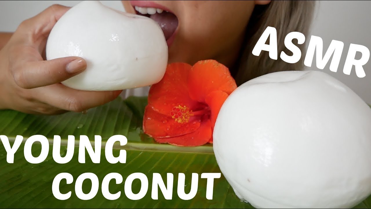 ASMR Young Coconut | Relaxing Soft Eating Sounds | N.E Let's Eat