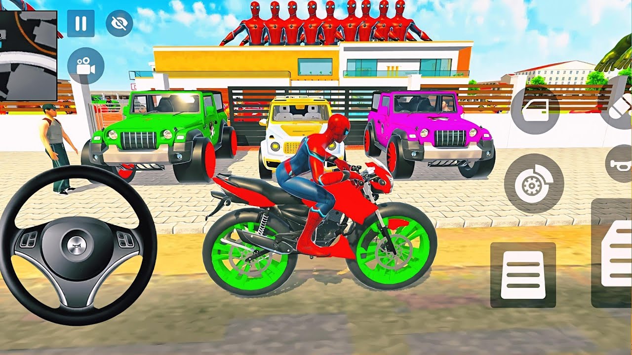 🤯 & Spiderman Super Bike Race Game 🦚 New MC Queen Car Simulator 3D Monster Police 😎 Android Game