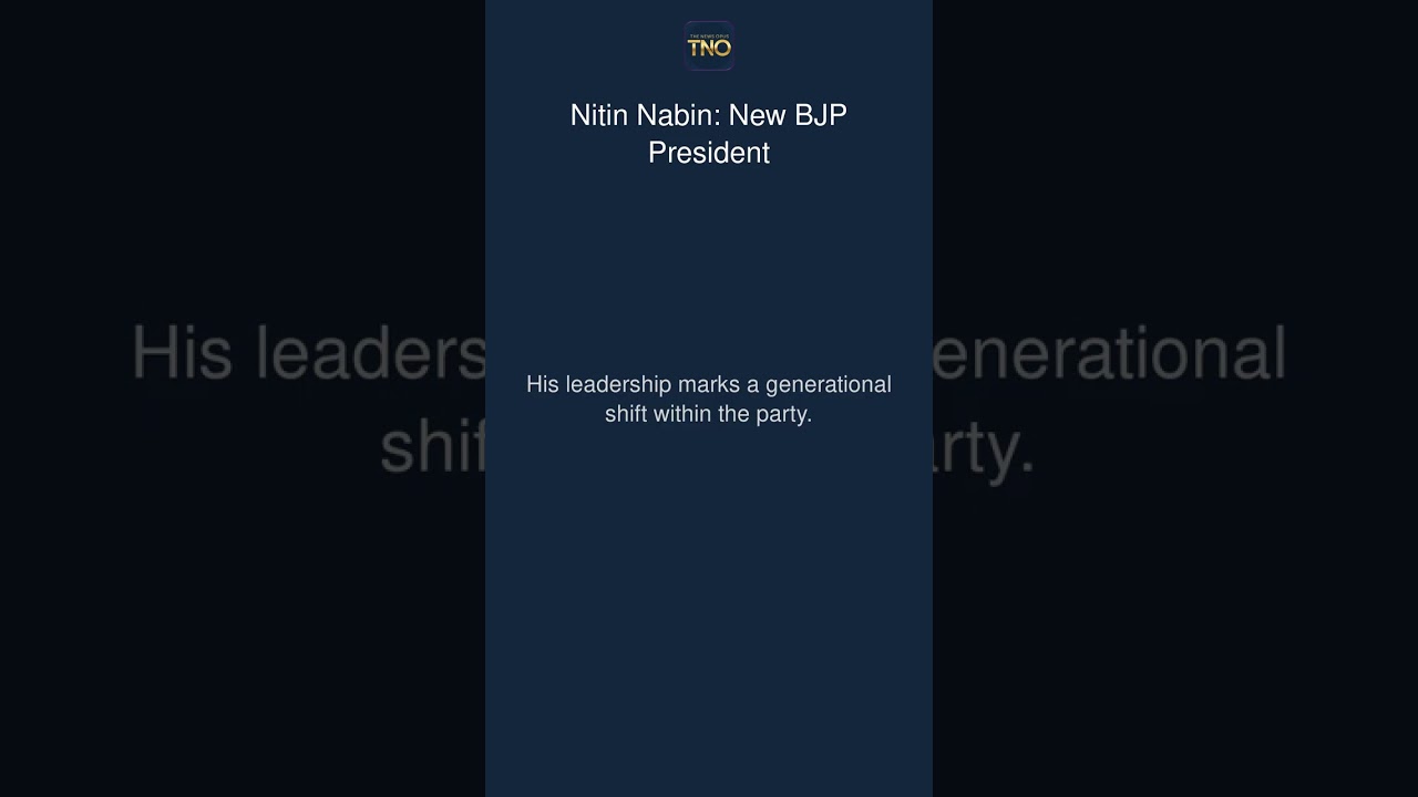Nitin Nabin: New BJP President