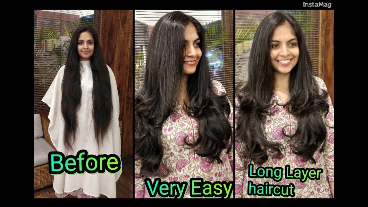 Very Easy Long Layer Haircut Tutorial Hindi | haircut without losing length | haircut expert Shyama'