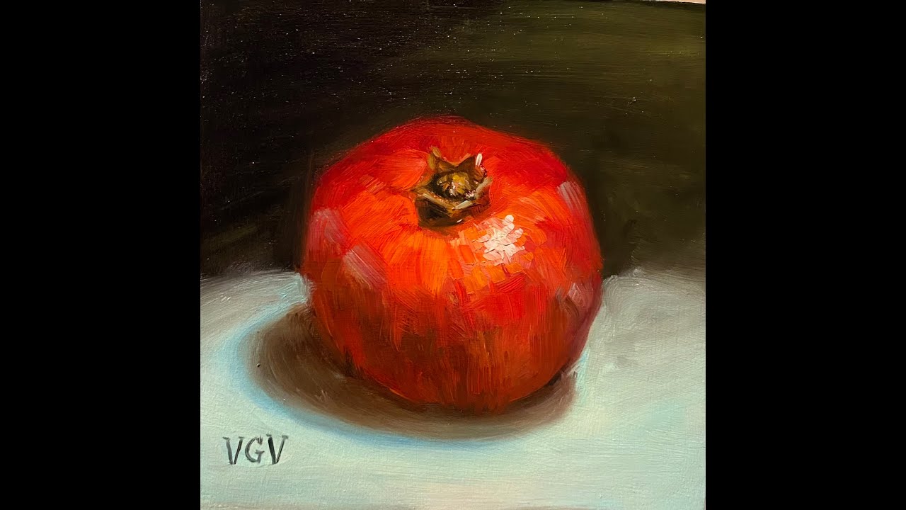 Still Life Pomegranate#art #allaprima #painting #artclass #stilllife #pomegranate #fruitart