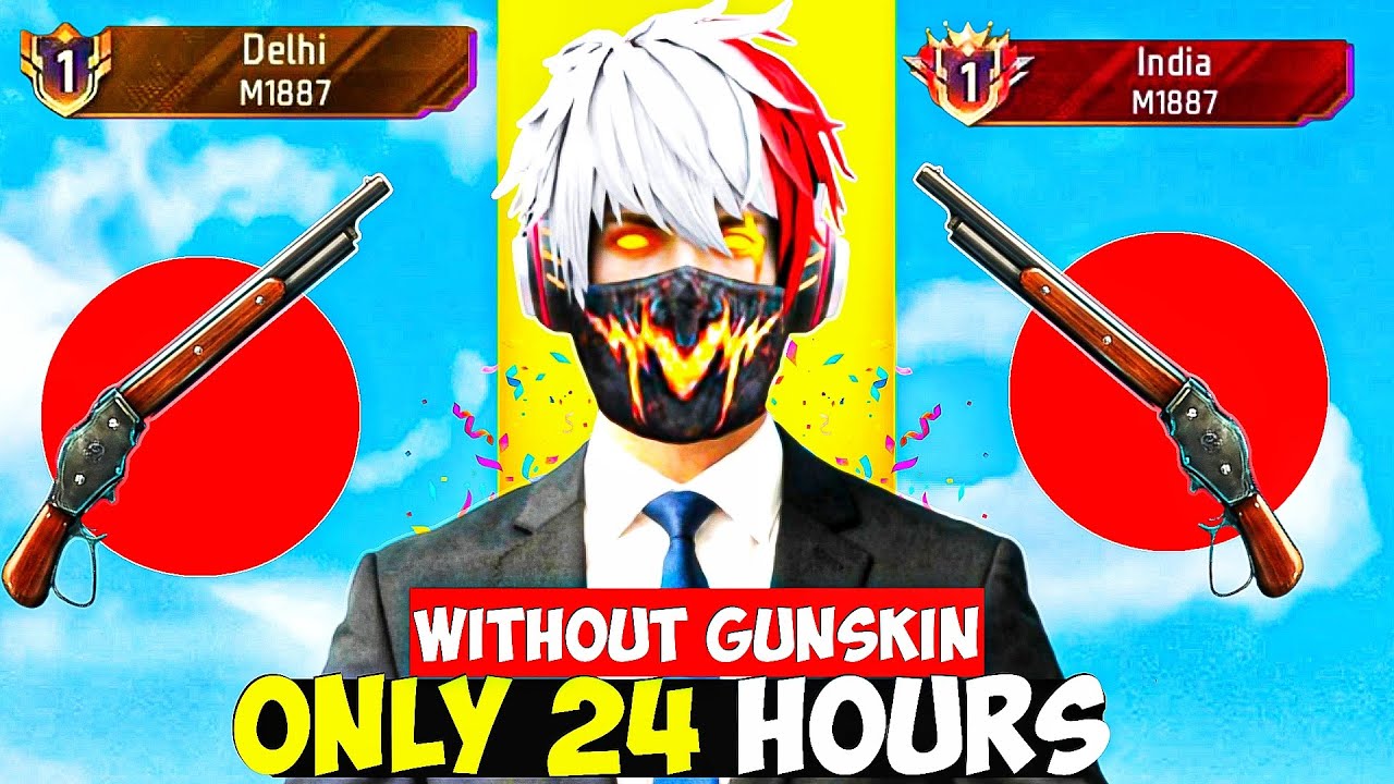 Pushing Top 1 Title in ( M1887 ) 🤯 Without Using GunSkin 💀 | In Only 24 HOURS 😳 | Free Fire | Ep-3