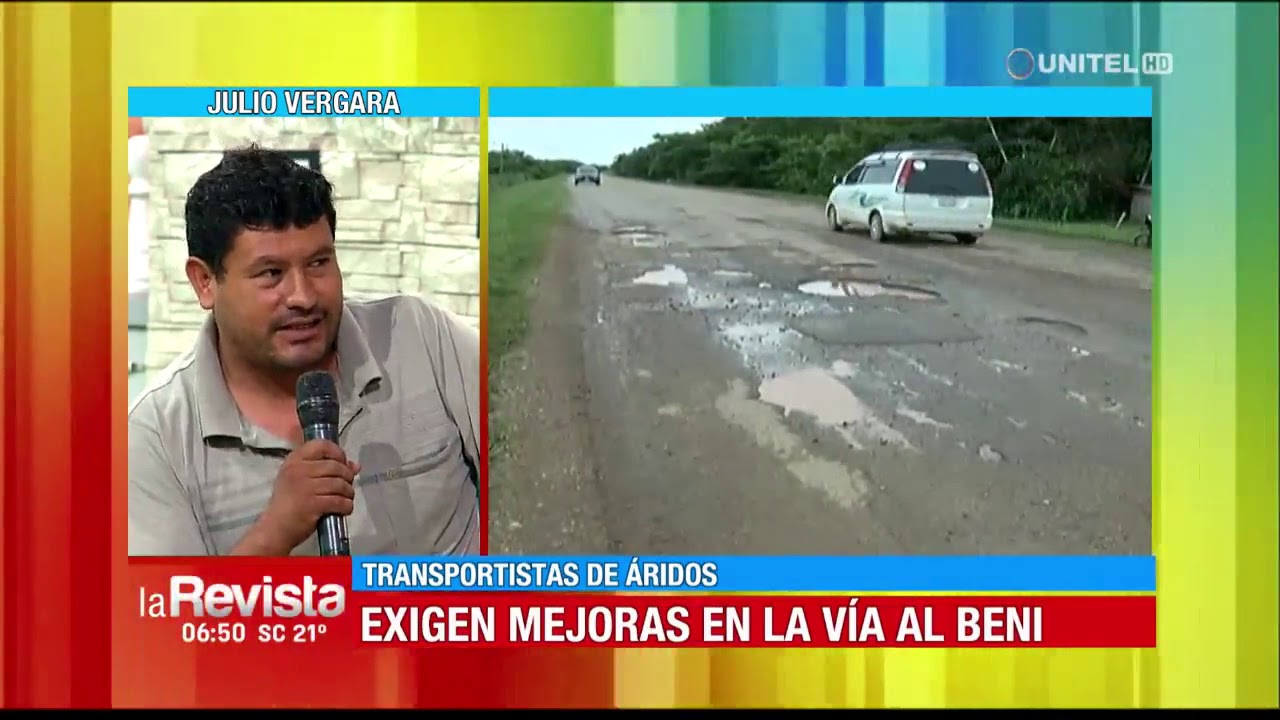 Transportistas de &aacute;ridos exigen mejores carreteras en la ruta Santa Cruz - Beni