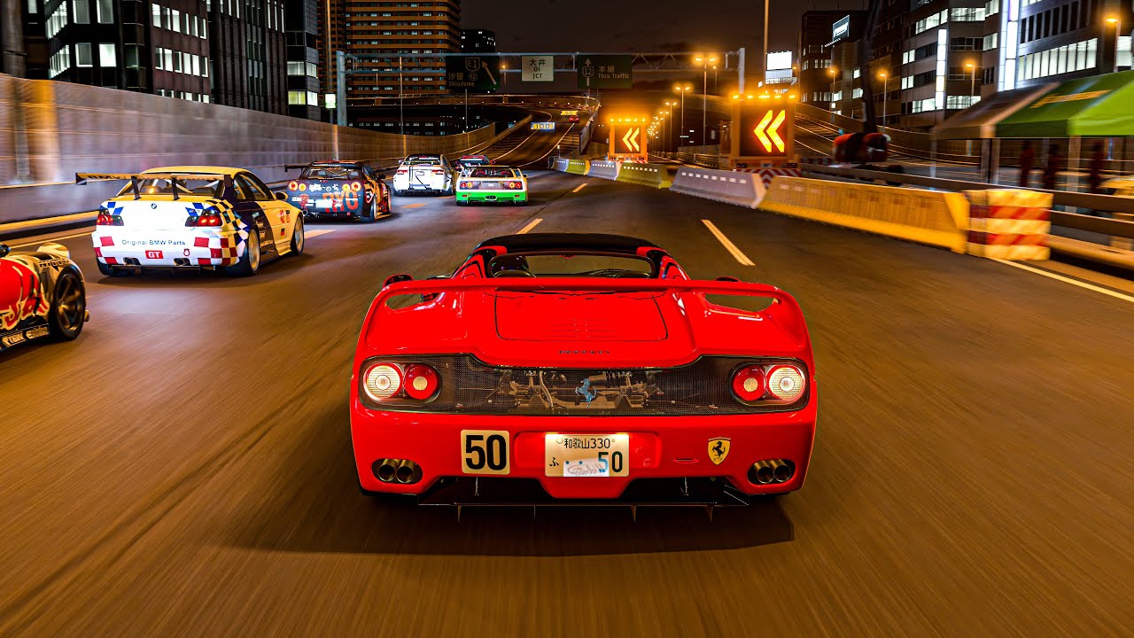 MIDNIGHT RUN in a Fully Built Ferrari F50 | Gran Turismo 7 [PS5 4K]