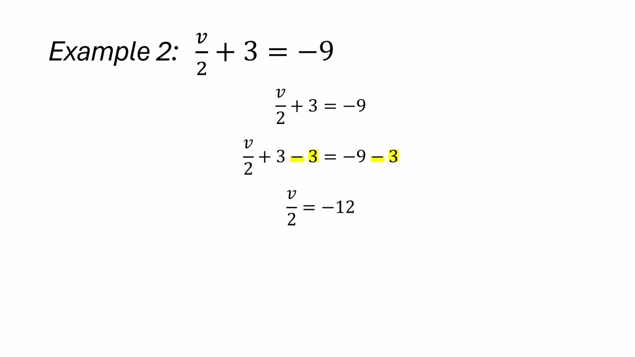 Solving a two step equation with integers