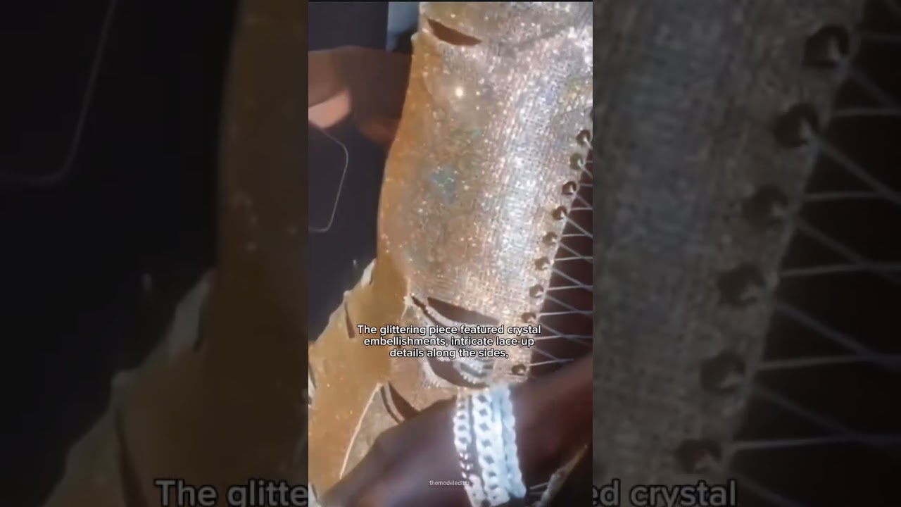 Anok Yai wore a Ludovic de Saint Sernin mini dress to a Met Gala after party