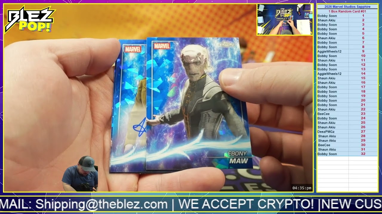 2025 Topps Marvel Studios Sapphire 1 Box Random Card #01
