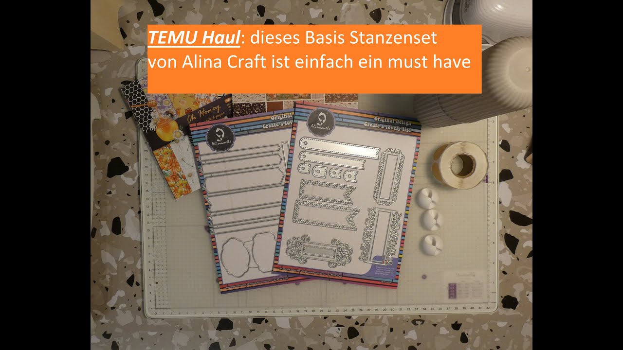 #TEMU Haul, mega cooles Stanzen Set Alina Craft, Design Papier und noch Anderes