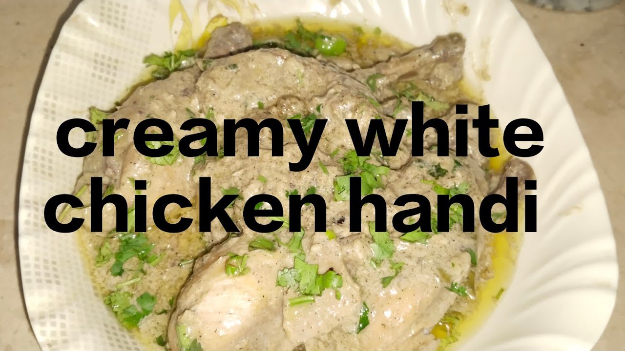 Creamy white chicken handi..!🤤❤️delicious best recipe