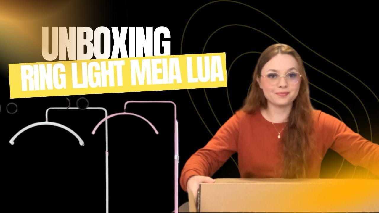 UNBOXING RING LIGHT MEIA LUA! Será que ela é boa mesmo?