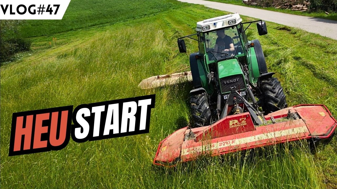 Vlog#47 Endlich Heuwetter! Wir mähen Pferdeheu mit Deutz und Fendt