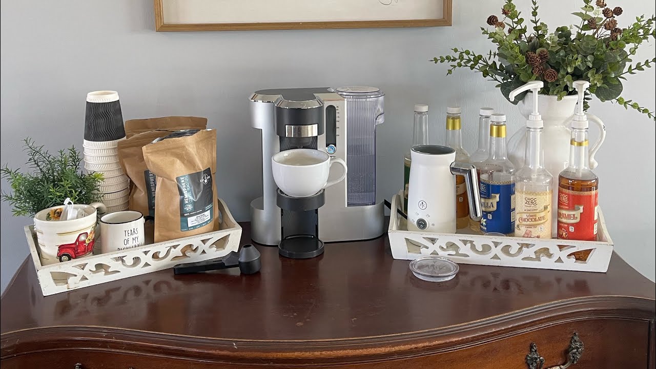 Making a latte with the Pampered Chef Deluxe Coffee Machine, Electric Frother, & Level/funnel Scoop