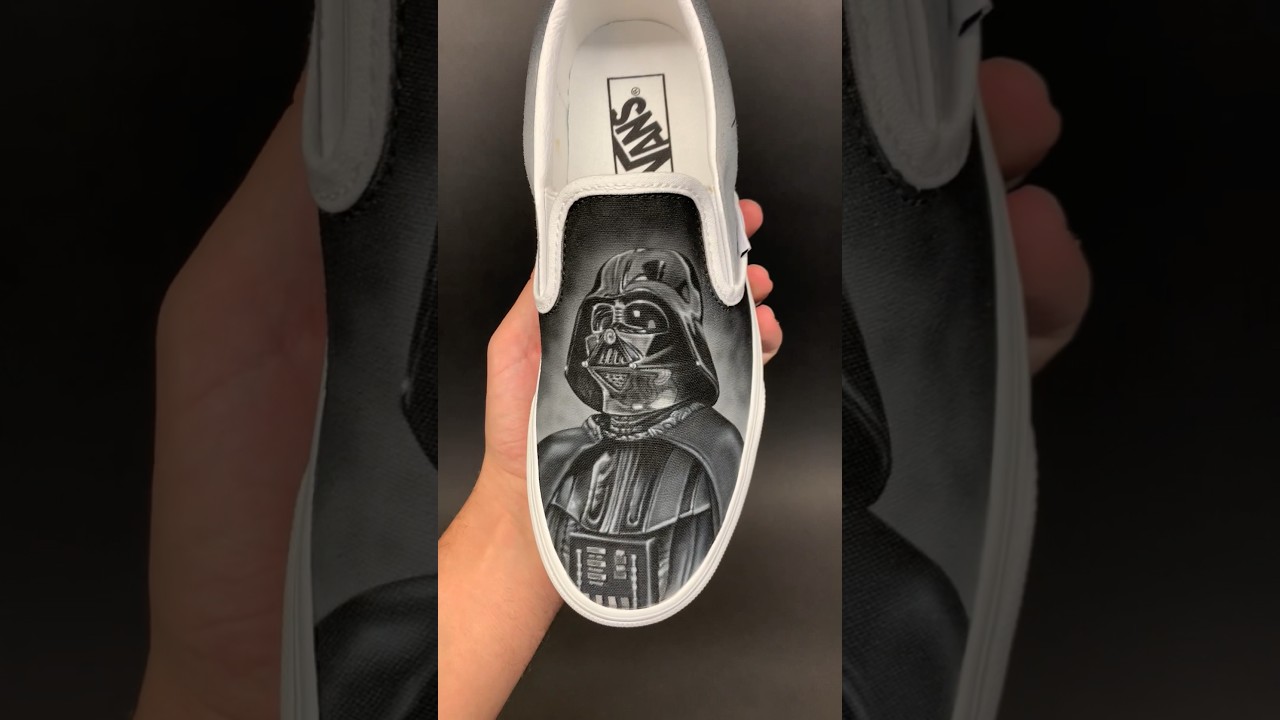 Painting DARTH VADER vans shoes! Happy #starwarsday everyone!!