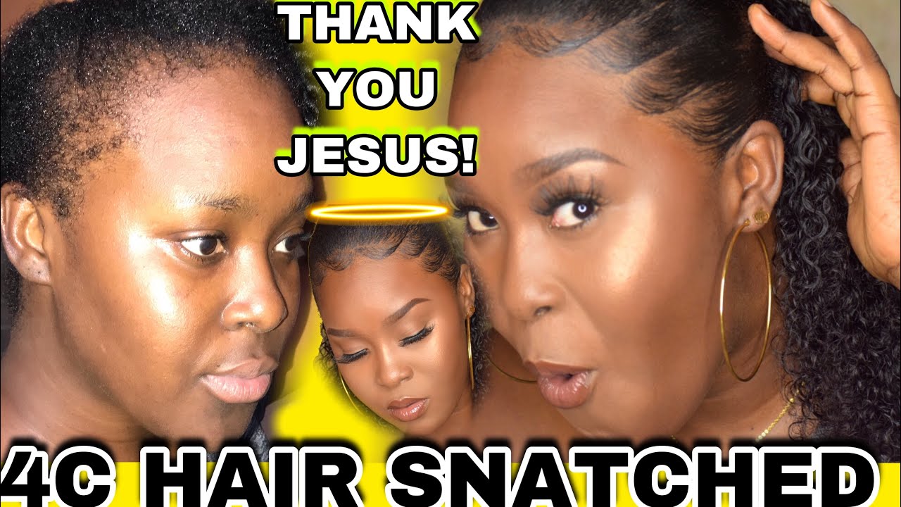 how to sleek + lay 4c hair/ edges layer your hair w/ got2b and gorilla snot | best edge control ever