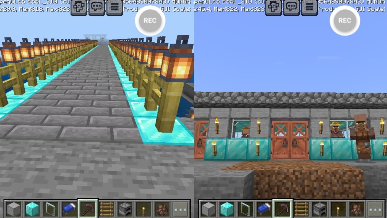 Main minecraft dan membuat jambatan dan tempat rahsia di bawah tanah #fyp 