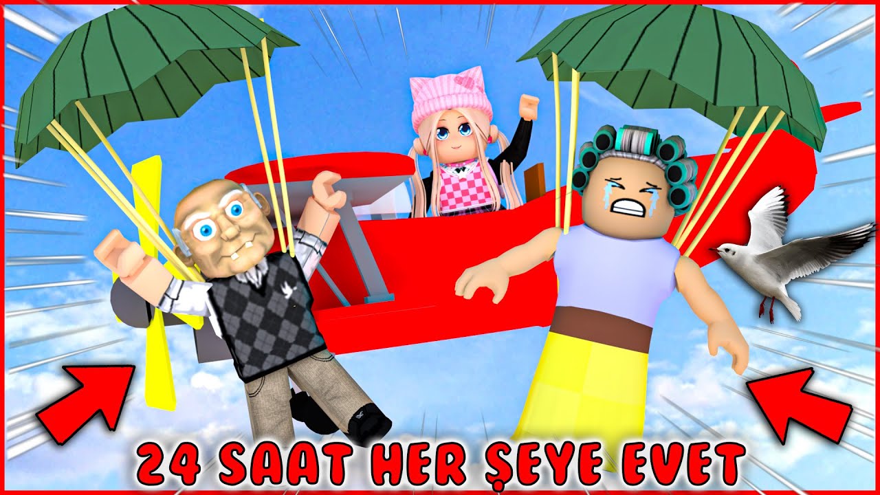 😂 DEDEMLE NİNEMİ UÇAKTAN ATTIM 24 SAAT HER ŞEYE EVET DEDİLER 😂| ROBLOX BROOKHAVEN RP @robloxkrali