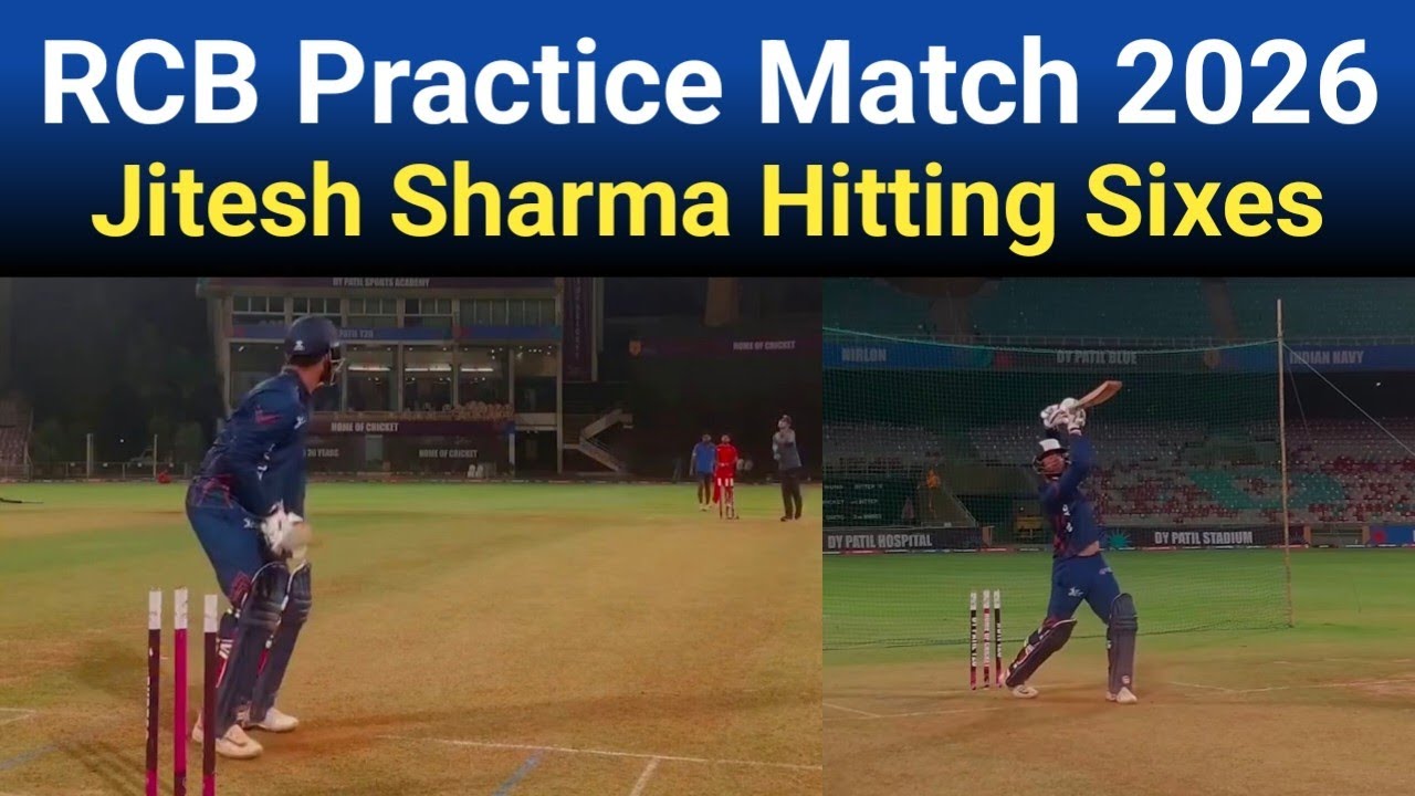 RCB Practice Match 2026 Jitesh Sharma Six Hitting | Royal Challengers Bangalore Practice Session