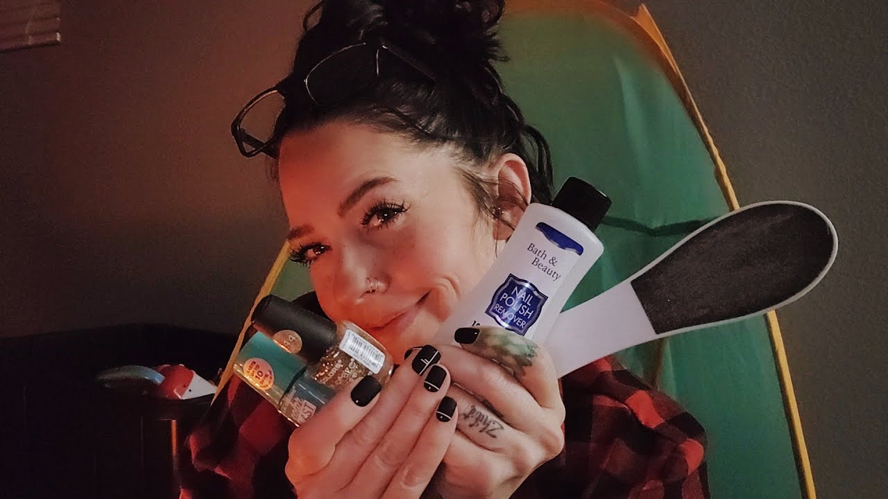 ASMR- Sleepover Pedicure & Secrets By The Fire 🔥