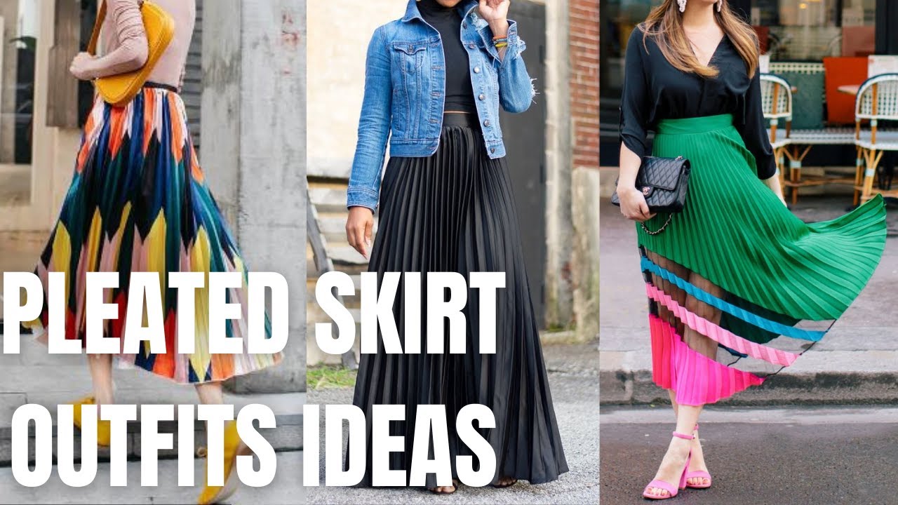 Stylish Pleated Skirt Outfit Ideas. How to Wear Pleated Skirt in Spring Summer?