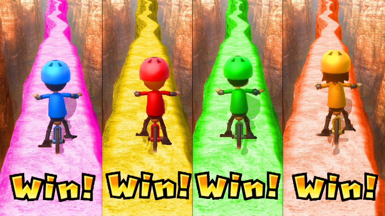 Wii Party U Minigames - Frog Mario vs Matt vs Hyun-woo vs Claudia (Master Difficulty)