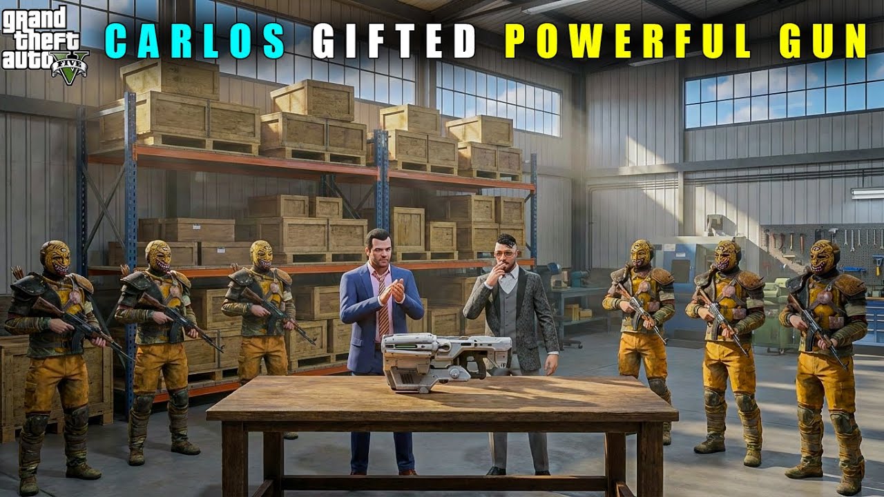 GTA 5 : CARLOS GIFTED POWERFUL GUN TO MICHAEL || BB GAMING