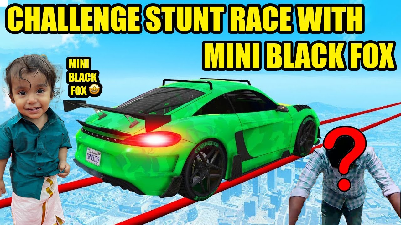 * CHALLENGE STUNT RACE WITH MINI BLACK FOX 🤩 * GTA 5 Online  | 📸Facecam - Black Fox Tamil Gaming