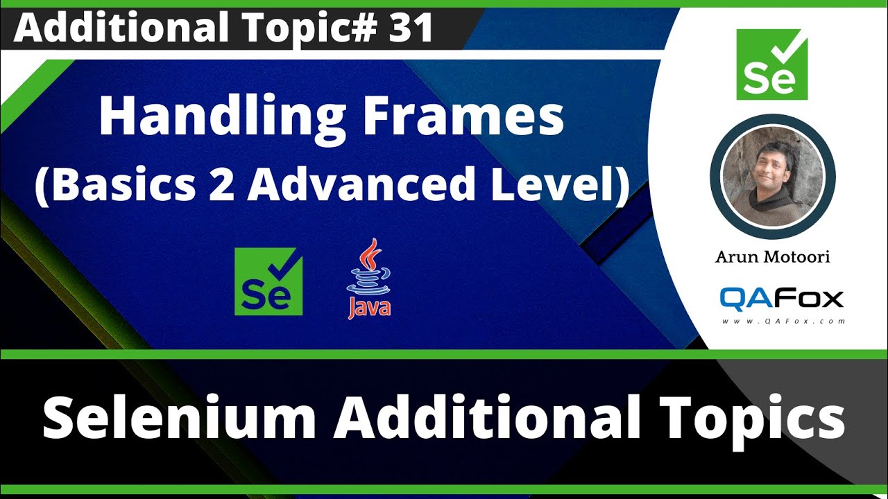 Handling Frames - Selenium (Basics to Advanced Level)