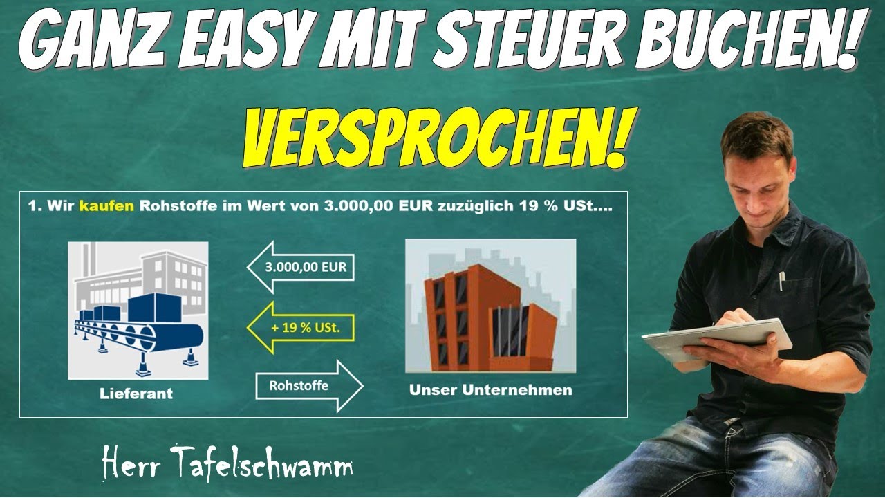 Buchen mit Vorsteuer und Umsatzsteuer! Einfach erklärt, inklusive Vorsteuerüberhang und Zahllast!