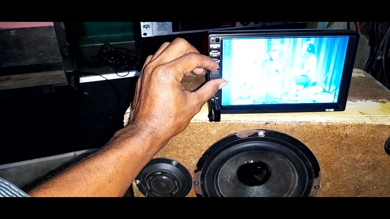 review cek sound headunit 7018B doubeldin 7inch