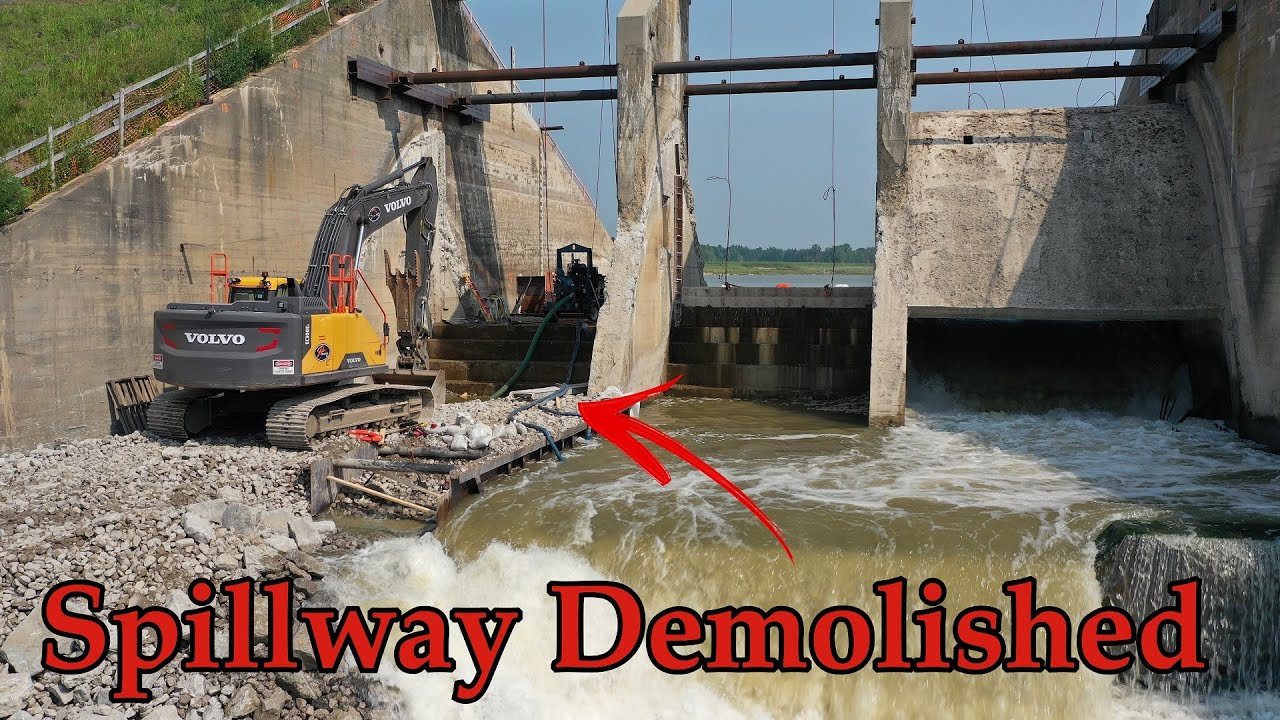 Tobacco River Dam - Spillways Demolished & Cofferdam Installed! - Dam Collapse - Wixom Flood