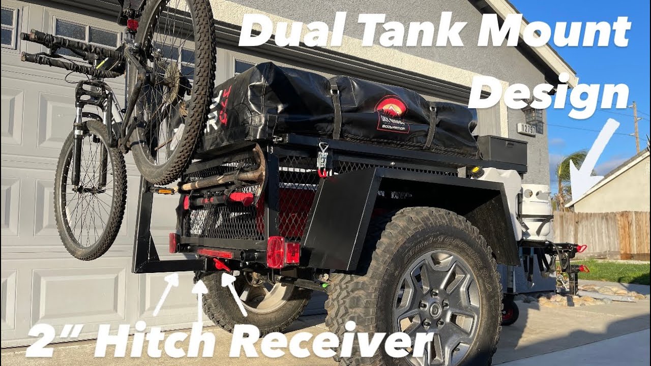 Budget Overland Trailer Build Pt7 - 2” Hitch Receiver Solution + Version 2.0 5lb Propane Tank Mount