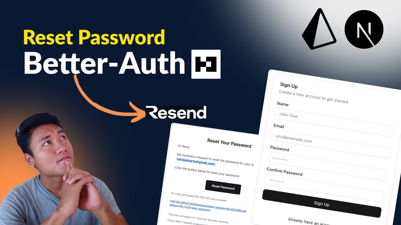 Next js Authentication Tutorial  Signup, Signin & Forgot Password with Better Auth, Prisma & Resend