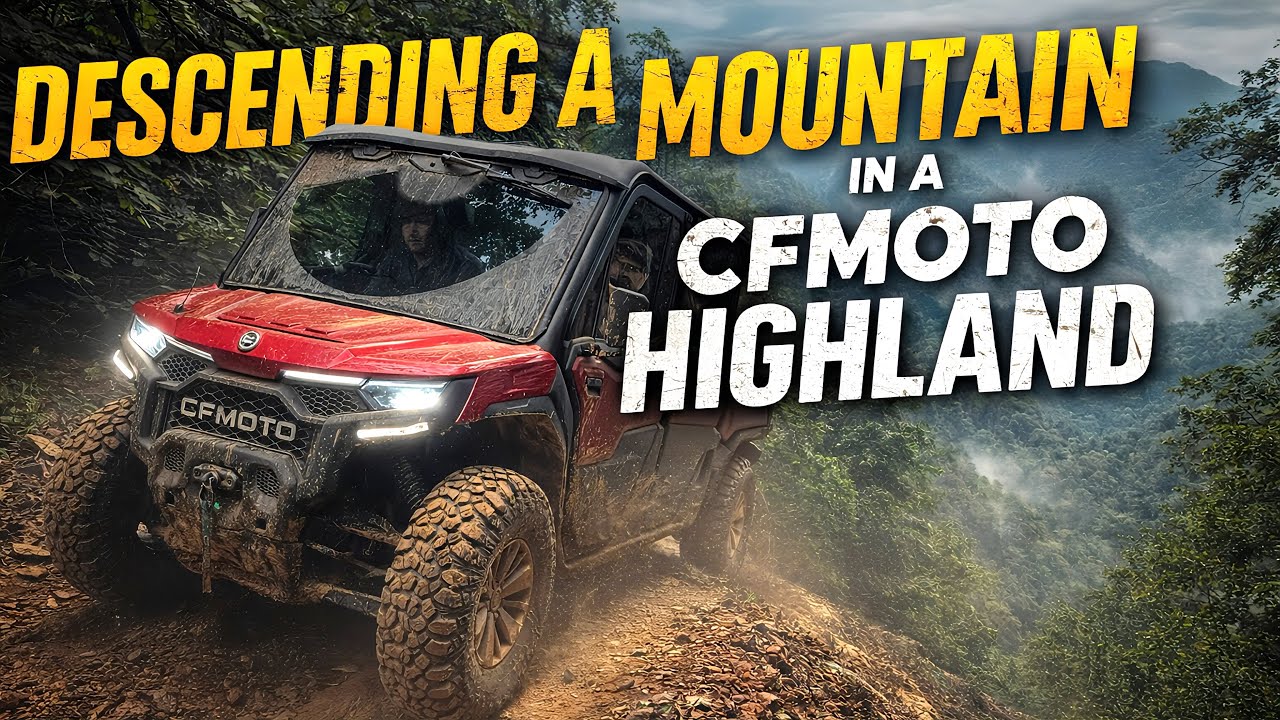 Descending a Mountain in a CFMOTO Highland with Polaris RZRs & Canam UTVs