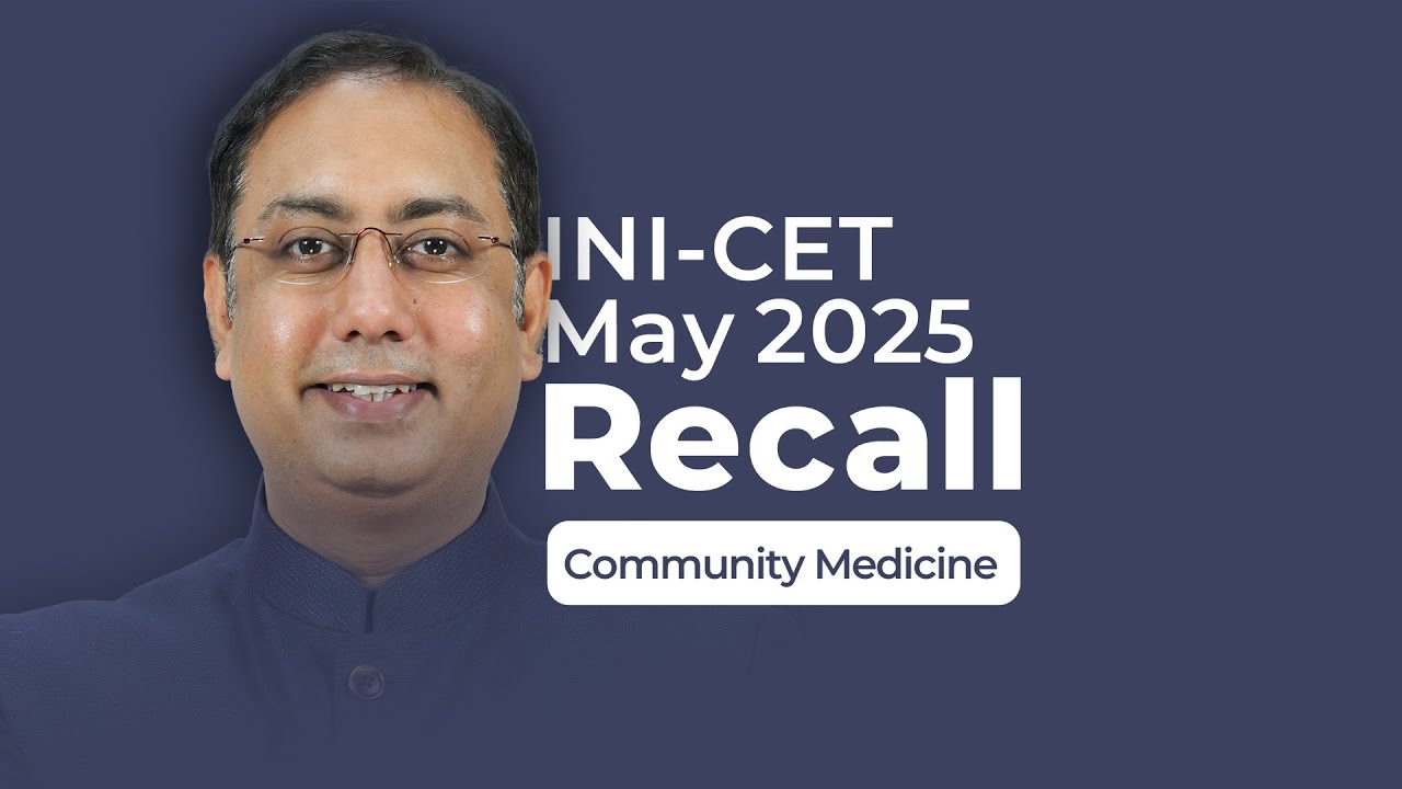 Exam Recall Series (INI-CET May '25) - Community Medicine